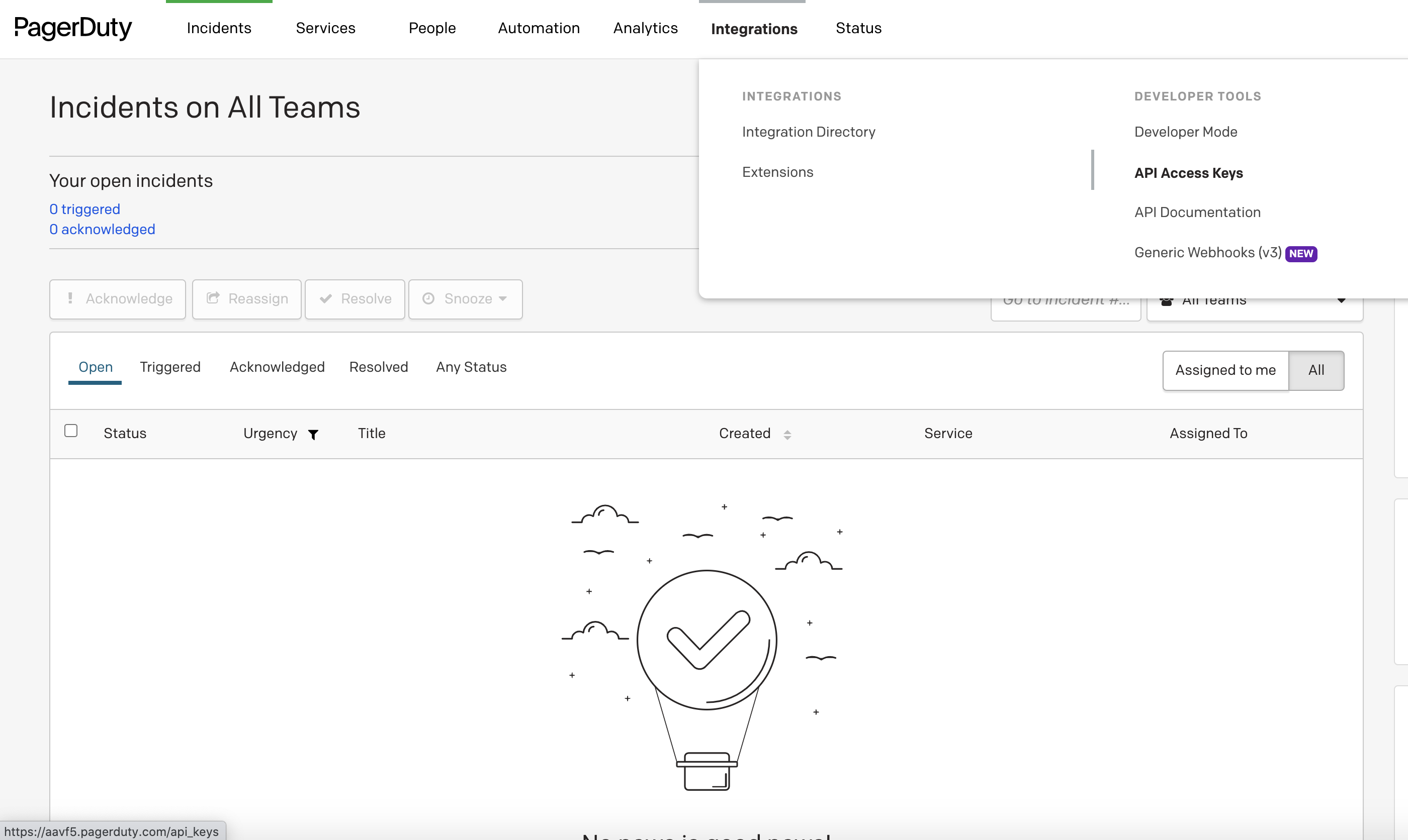 Figure: PagerDuty Service Configuration